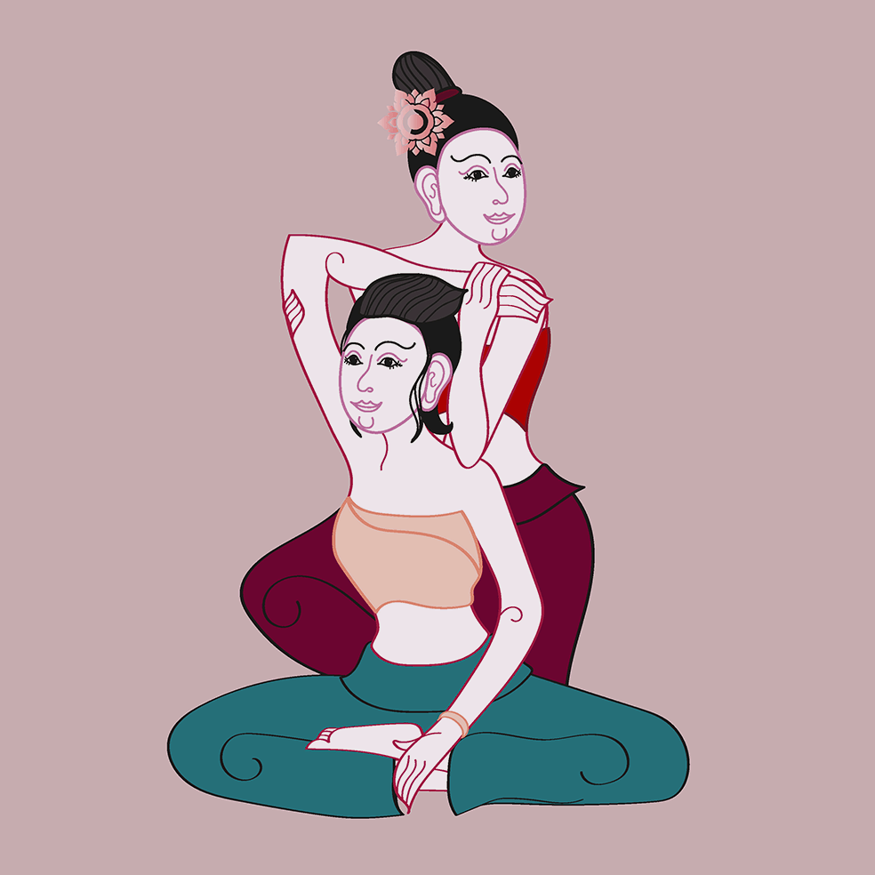 Illustration traditionelle Thaimassage